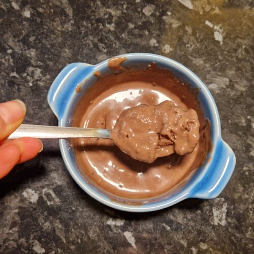 high protein ice cream recipe in a bowl
