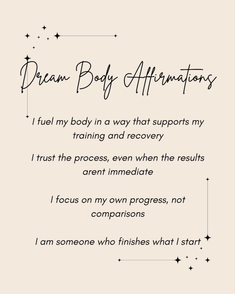Dream body affirmations for fitness motivation and body confidence